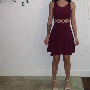 Burgundy Casual Dress (Size S)